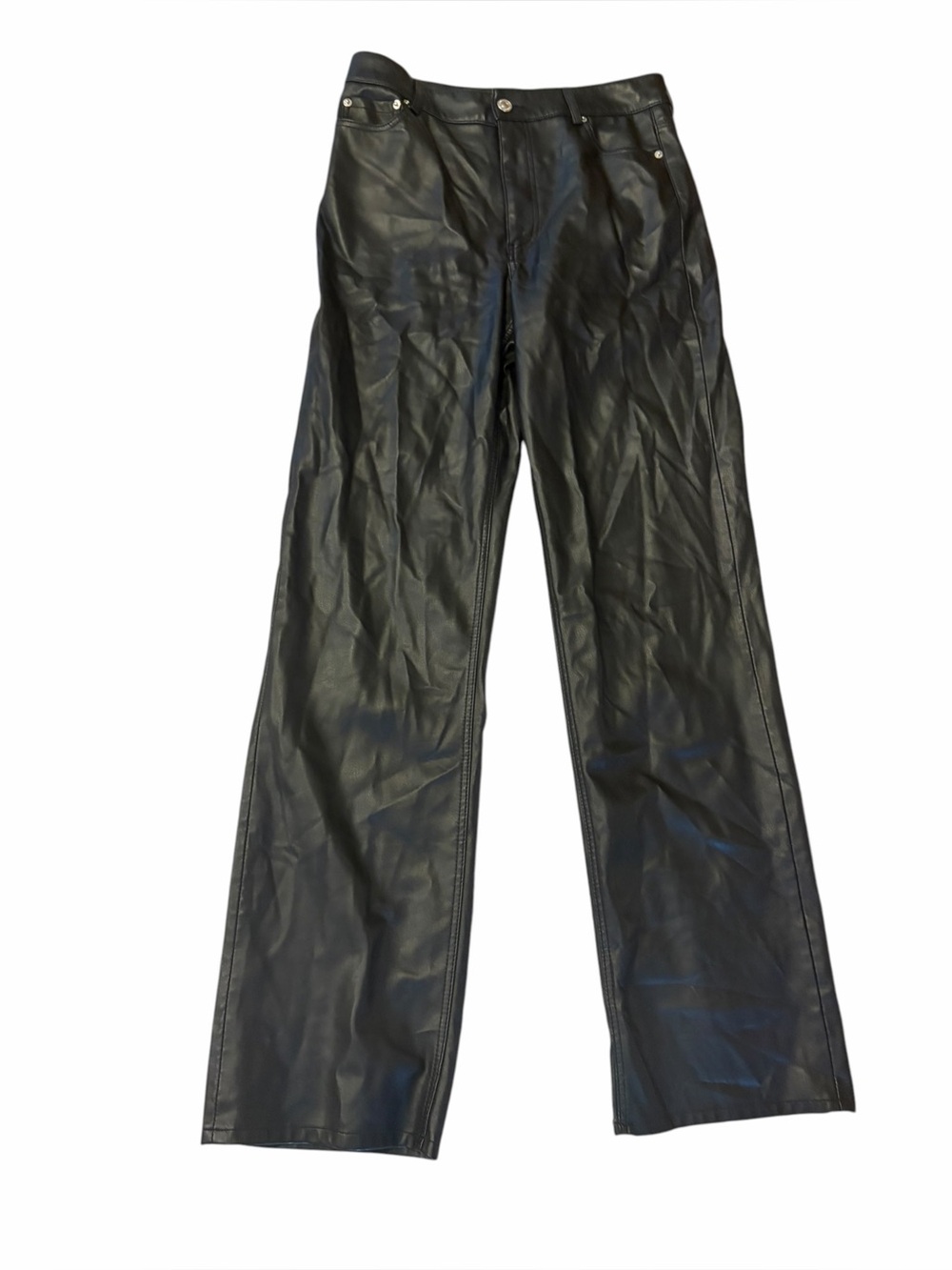 Zara Black Faux Leather Pants